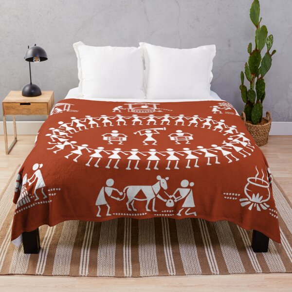 Item preview, Warli Tarpa Festival Print – Folk Dance Panorama designed and sold by Planthem.