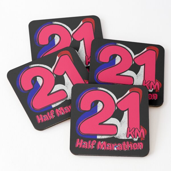 Item preview, Half Marathon 21Km Running Achievement - France - Power Pink designed and sold by NineSevenFour.