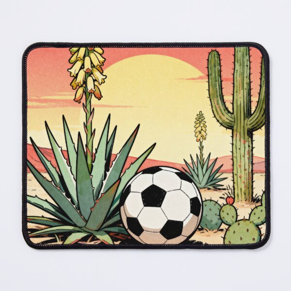 Item preview, Soccer Desert Oasis - Mexico 2026 Inspired Vintage Art designed and sold by HappySproutArt.