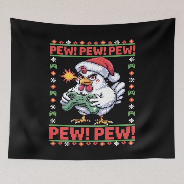 Item preview, Chicken Gamer Pew Video Game Ugly Christmas Boys Kids  designed and sold by CombatTask.