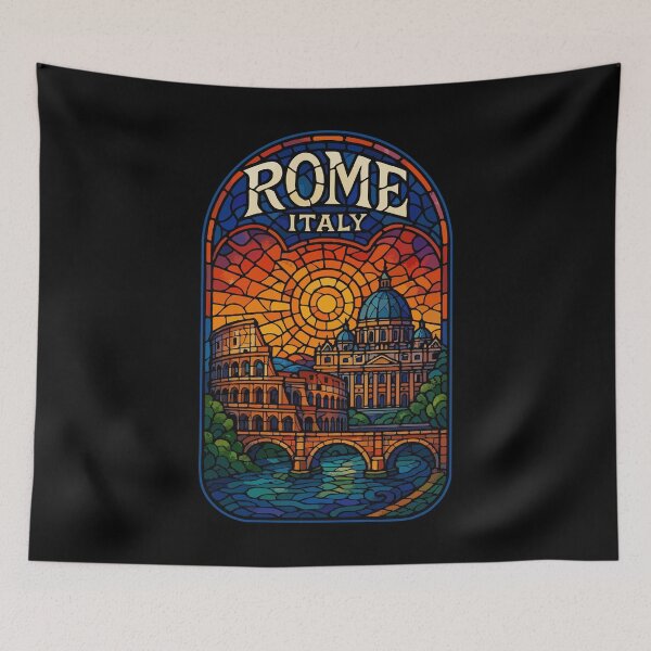 Item preview, Rome Italy Stained Glass Art Travel designed and sold by TomFrontierArt.