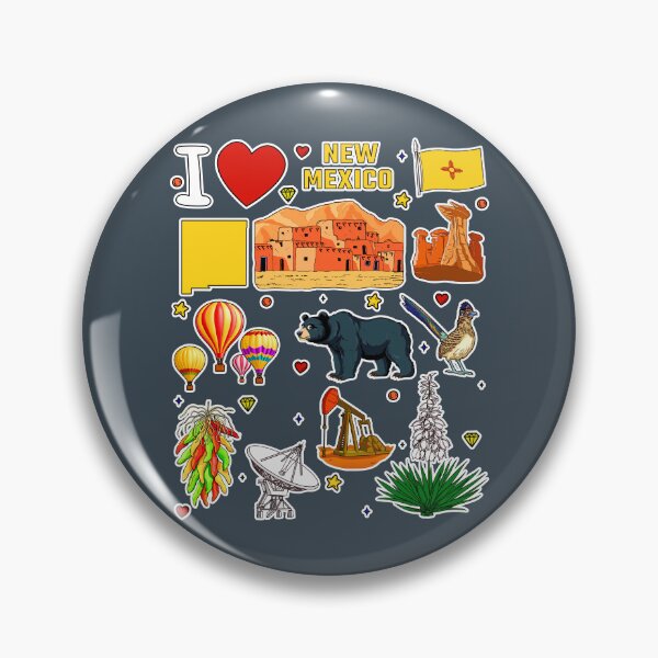 Item preview, New Mexico State Pride, Iconic Landmarks & Symbols Sticker Pack Art designed and sold by mashmosh.