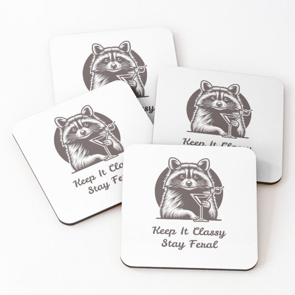 Item preview, Keep It Classy Stay Feral Raccoon Lover Gift designed and sold by MyCozyCorner24.