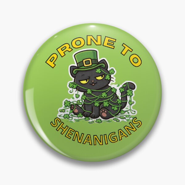 Item preview, Prone To Shenanigans Funny Cat St Patricks Day designed and sold by TheSimpleTee007.