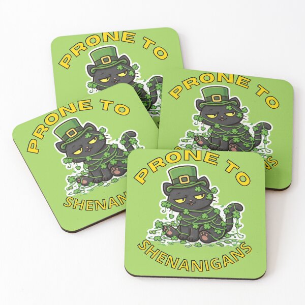 Item preview, Prone To Shenanigans Funny Cat St Patricks Day designed and sold by TheSimpleTee007.