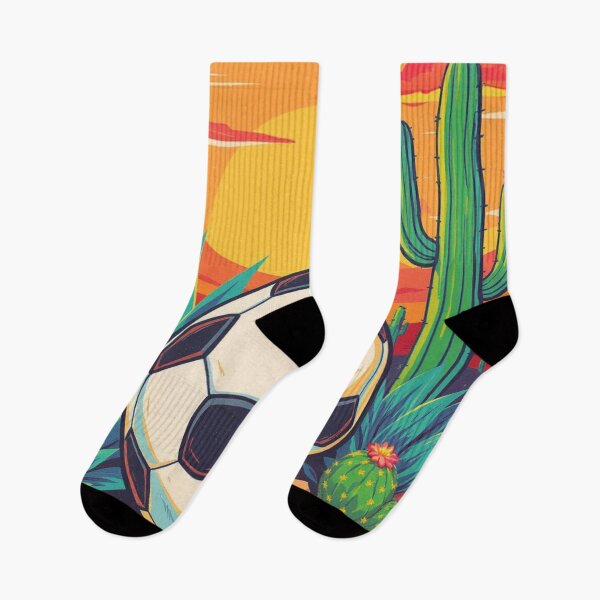 Item preview, Desert Sunset Soccer - Modern Flat Design Botanical Art designed and sold by HappySproutArt.
