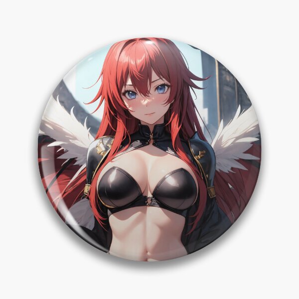 Item preview, Crimson-Haired Demon Princess – Red Anime Angel Fantasy Art designed and sold by iloveanimechibi.