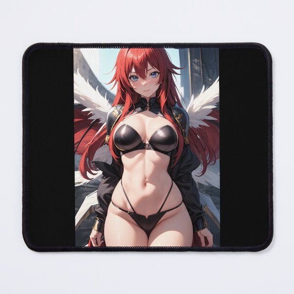 Item preview, Crimson-Haired Demon Princess – Red Anime Angel Fantasy Art designed and sold by iloveanimechibi.