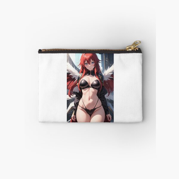 Item preview, Crimson-Haired Demon Princess – Red Anime Angel Fantasy Art designed and sold by iloveanimechibi.