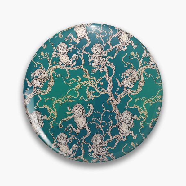 Aperçu de l'œuvre Vignes d'arbres comme singes, motif artistique sans couture créée et vendue par PrithviApparels.