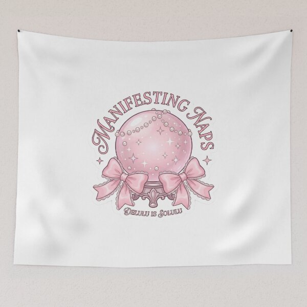 Item preview, Manifesting Naps Coquette Ribbon - Funny Sleepy Gen Z Quote  designed and sold by MukuMint.