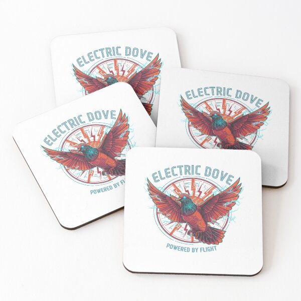 Item preview, Electric Dove Cyberpunk Bird Illustration designed and sold by HaciPrint.