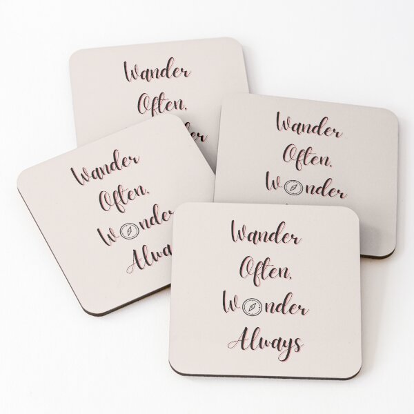 Item preview, Wander Often Wonder Always Compass Quote designed and sold by Inkworksbyshery.