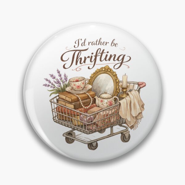 Item preview, Retro Vintage Funny I’d Rather Be Thrifting designed and sold by IdealDo.