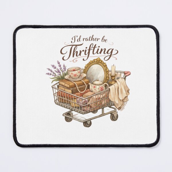 Item preview, Retro Vintage Funny I’d Rather Be Thrifting designed and sold by IdealDo.