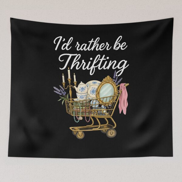 Item preview, Retro Vintage Funny I’d Rather Be Thrifting designed and sold by IdealDo.