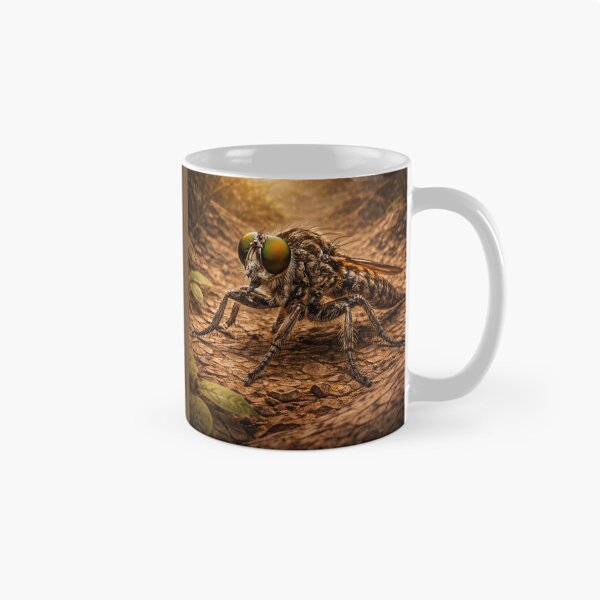 Item preview, Robber Fly – Golden Earth Predator Insect Art designed and sold by GeoWild Designs.