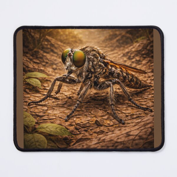 Item preview, Robber Fly – Golden Earth Predator Insect Art designed and sold by GeoWild Designs.