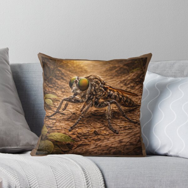 Item preview, Robber Fly – Golden Earth Predator Insect Art designed and sold by GeoWild Designs.