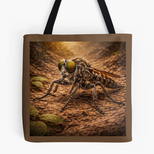 Item preview, Robber Fly – Golden Earth Predator Insect Art designed and sold by GeoWild Designs.
