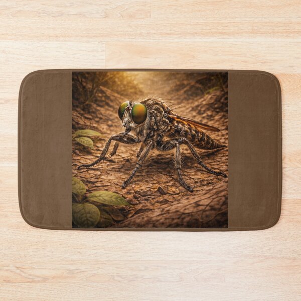 Item preview, Robber Fly – Golden Earth Predator Insect Art designed and sold by GeoWild Designs.