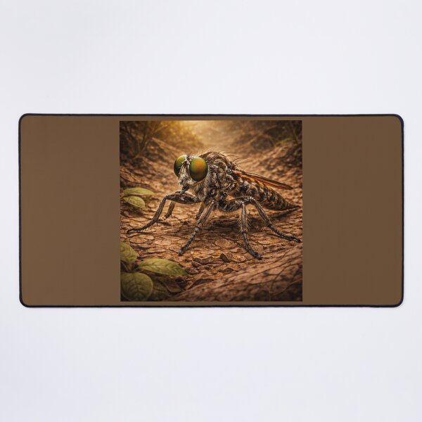 Item preview, Robber Fly – Golden Earth Predator Insect Art designed and sold by GeoWild Designs.