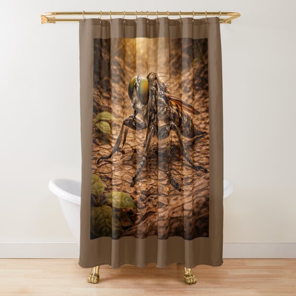 Item preview, Robber Fly – Golden Earth Predator Insect Art designed and sold by GeoWild Designs.