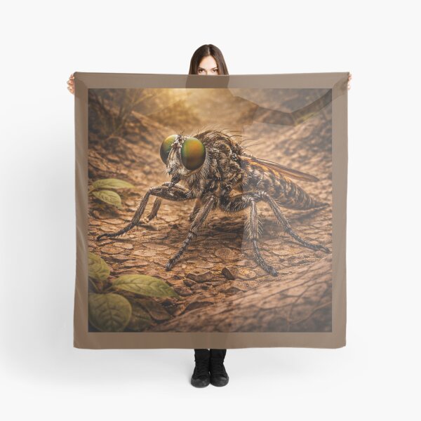Item preview, Robber Fly – Golden Earth Predator Insect Art designed and sold by GeoWild Designs.