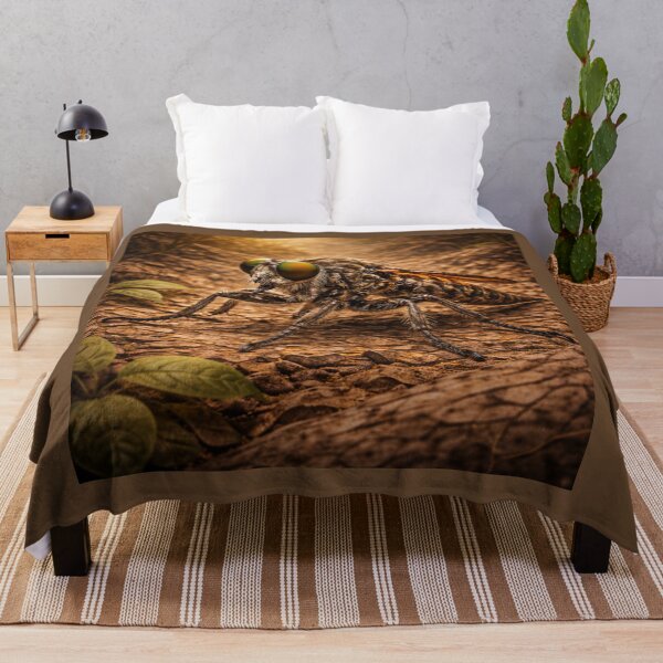 Item preview, Robber Fly – Golden Earth Predator Insect Art designed and sold by GeoWild Designs.