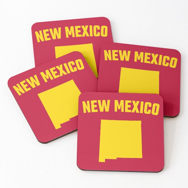 Item preview, New Mexico State Silhouette - Bold Yellow Retro Design designed and sold by mashmosh.