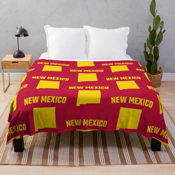 Item preview, New Mexico State Silhouette - Bold Yellow Retro Design designed and sold by mashmosh.