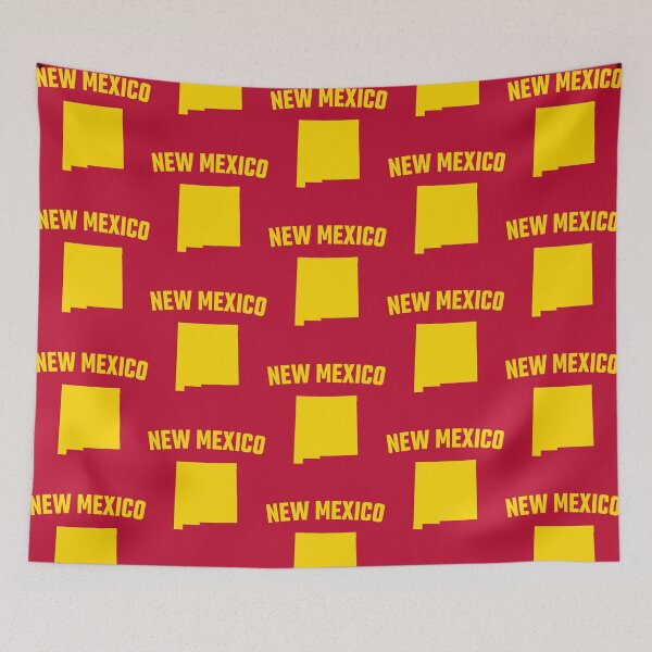 Item preview, New Mexico State Silhouette - Bold Yellow Retro Design designed and sold by mashmosh.