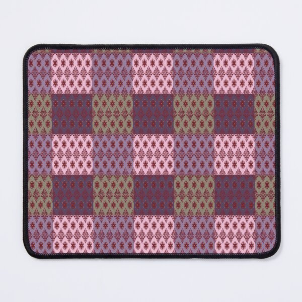 Item preview, : Thai Heritage Checkered Pattern in Royal Purple and Earthy Brown designed and sold by OIL Pattern Design .