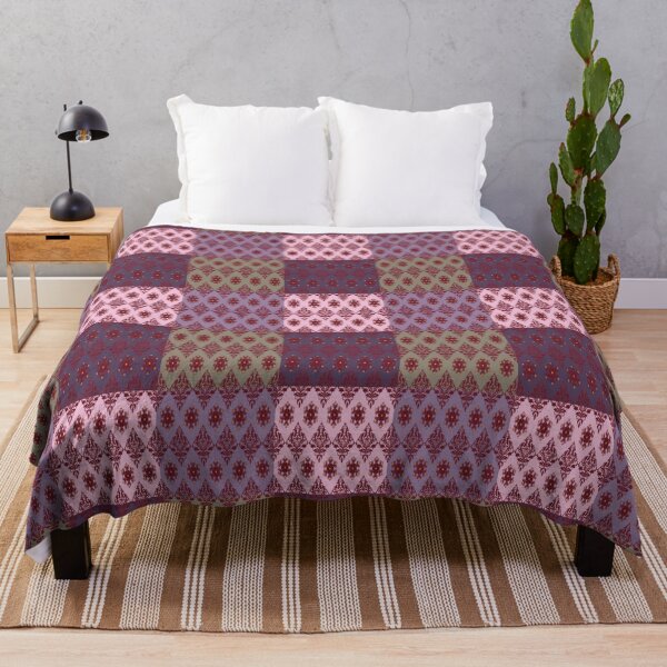 Item preview, : Thai Heritage Checkered Pattern in Royal Purple and Earthy Brown designed and sold by OIL Pattern Design .