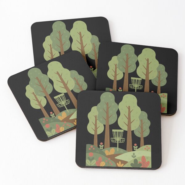 Item preview, Disc Golf Basket Forest Flying Disc Scene designed and sold by LuminOrb.