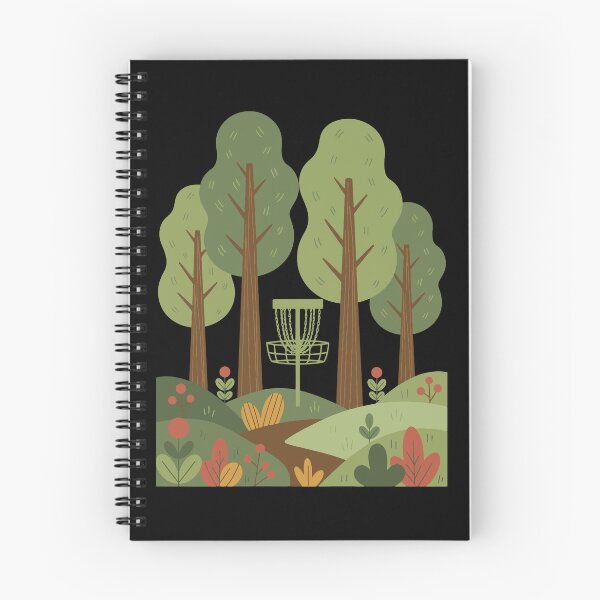 Item preview, Disc Golf Basket Forest Flying Disc Scene designed and sold by LuminOrb.