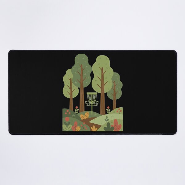 Item preview, Disc Golf Basket Forest Flying Disc Scene designed and sold by LuminOrb.