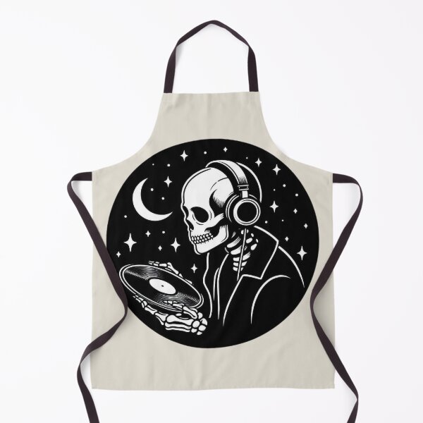 Item preview, Gothic Skeleton Listening to Music – Cozy Dark Line Art designed and sold by Roberta Calabrese.