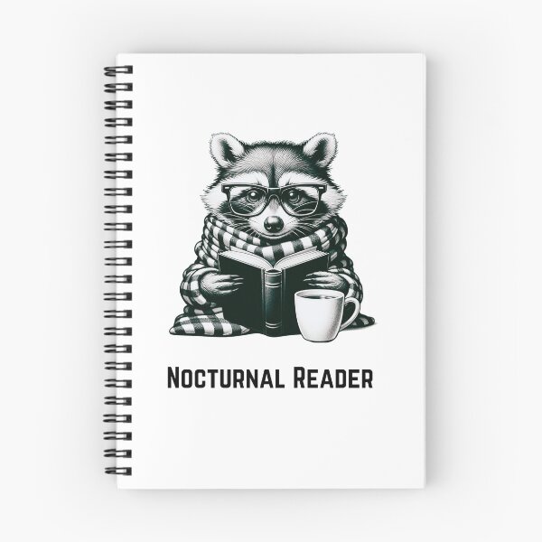 Item preview, Nocturnal Reader Raccoon Lover Gift designed and sold by MyCozyCorner24.
