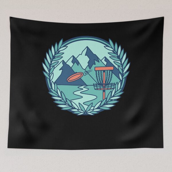 Item preview, Mountain Disc Golf Scene Flying Disc Basket Course designed and sold by LuminOrb.
