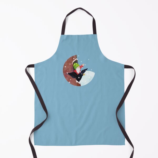 Item preview, The blackbird and the forest gnome wave in greeting designed and sold by Julia Doria.