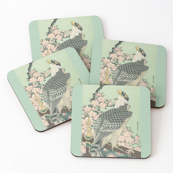 Item preview, Vintage, Ukiyoe Hawk and Cherry Blossoms by Hokusai Katsushika,puzzle, wall art, designed and sold by VintageJapan for Japanese woodblock, Ukiyoe, Retro art and more.