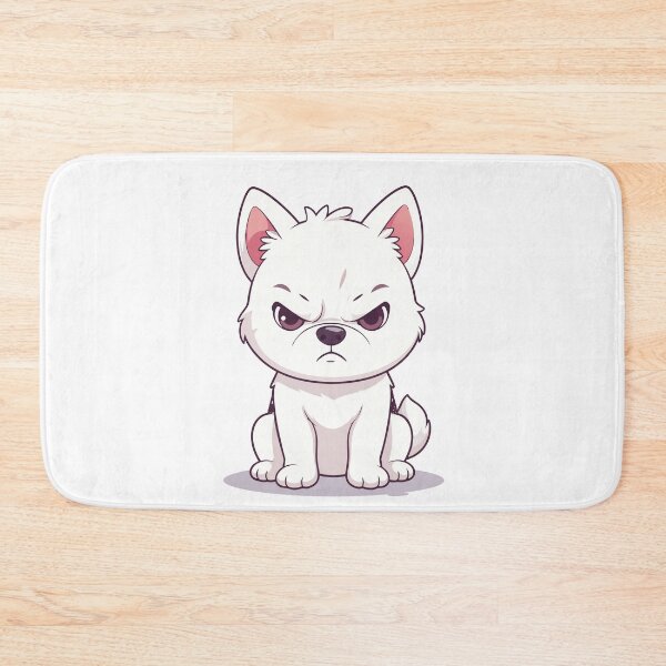 Item preview, Grumpy White Dog - Angry White Dog Illustration designed and sold by MarWachaN.