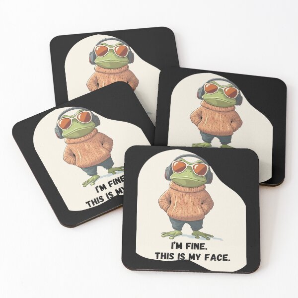 Item preview, Cool Frog Wearing Headphones – Cozy Aesthetic Meme Illustration designed and sold by MiraLumeStudio.