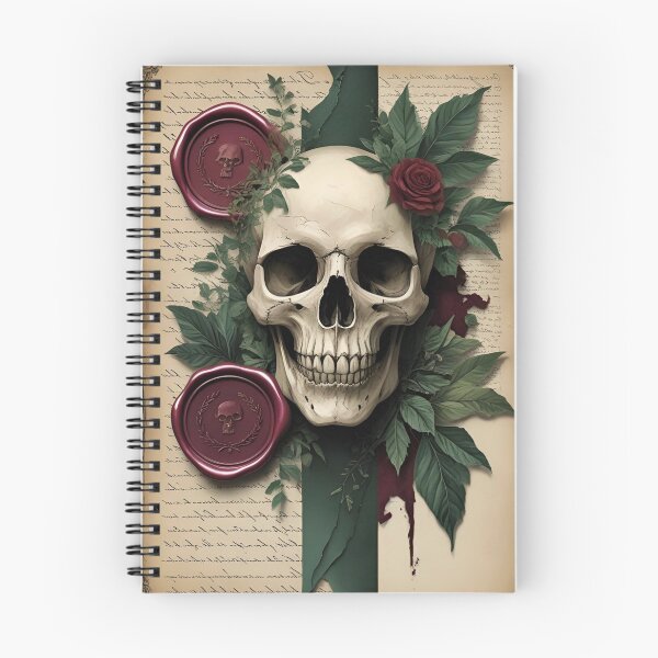 Item preview, Vintage Gothic Skull with Roses and Wax Seals designed and sold by LakLuxe studio .
