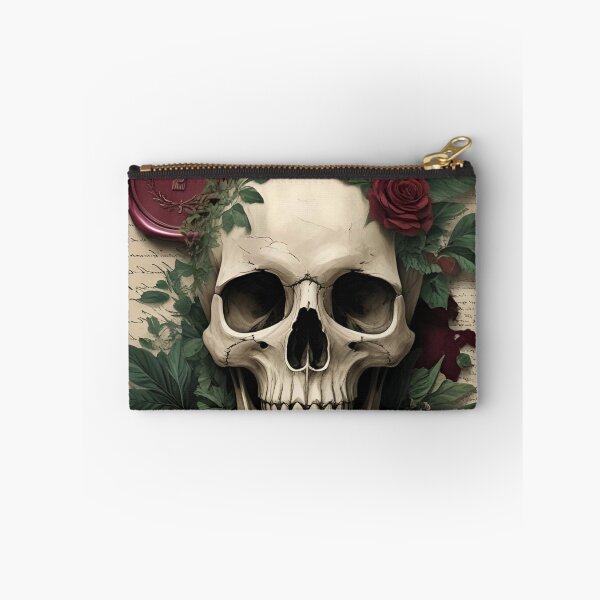 Item preview, Vintage Gothic Skull with Roses and Wax Seals designed and sold by LakLuxe studio .