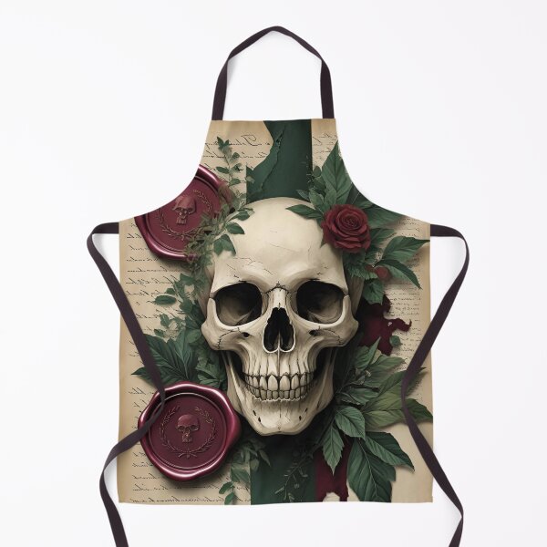 Item preview, Vintage Gothic Skull with Roses and Wax Seals designed and sold by LakLuxe studio .