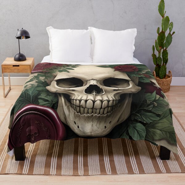 Item preview, Vintage Gothic Skull with Roses and Wax Seals designed and sold by LakLuxe studio .