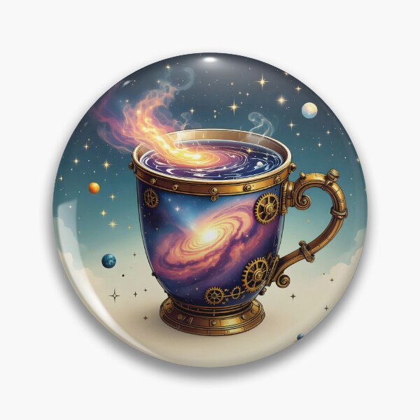 Item preview,  Steampunk Space Coffee Mug with Celestial Swirling Nebulae designed and sold by Marcu Ioachim.