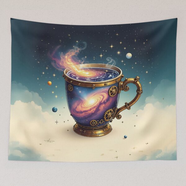 Item preview,  Steampunk Space Coffee Mug with Celestial Swirling Nebulae designed and sold by Marcu Ioachim.